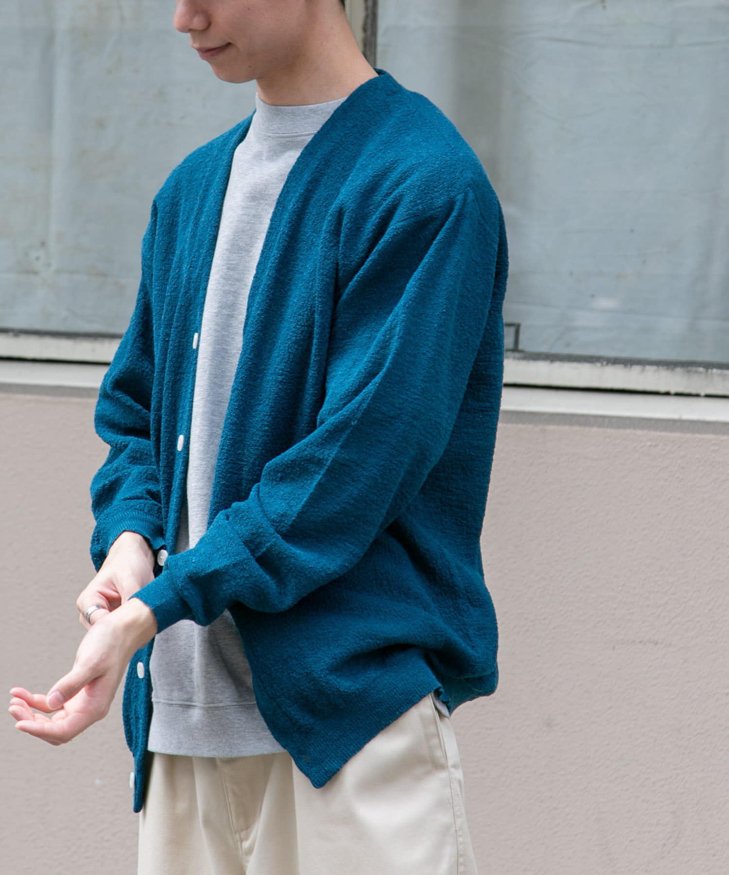 URBAN RESEARCH DOORS「FORK&SPOON　PEウォッシャブルニットカーディガン」|カーディガン|