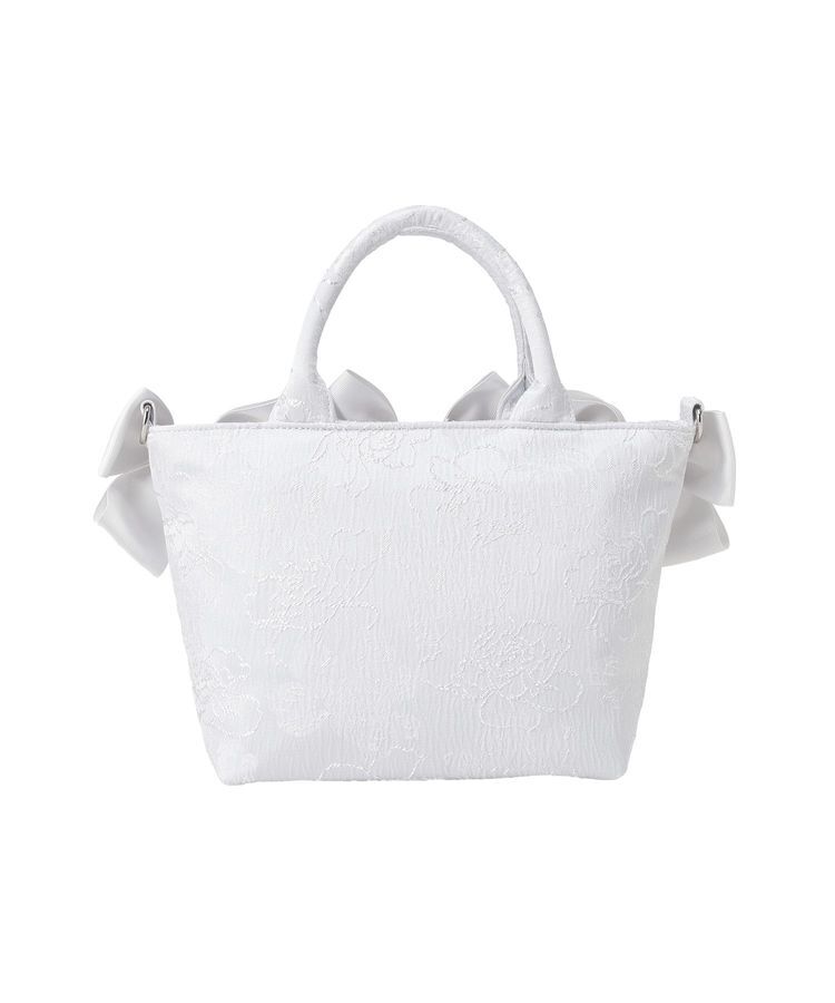 Maison de FLEUR「【Sサイズ/2Way】ブルーマニアボリュームリボン2WayトートSバッグ」|トートバッグ|