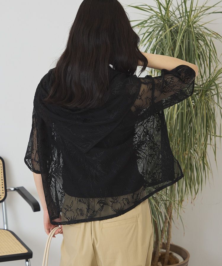 AMERICAN HOLIC「【2点セット】メッシュレース半袖シャツ+スカーフ」|シャツ・ブラウス|