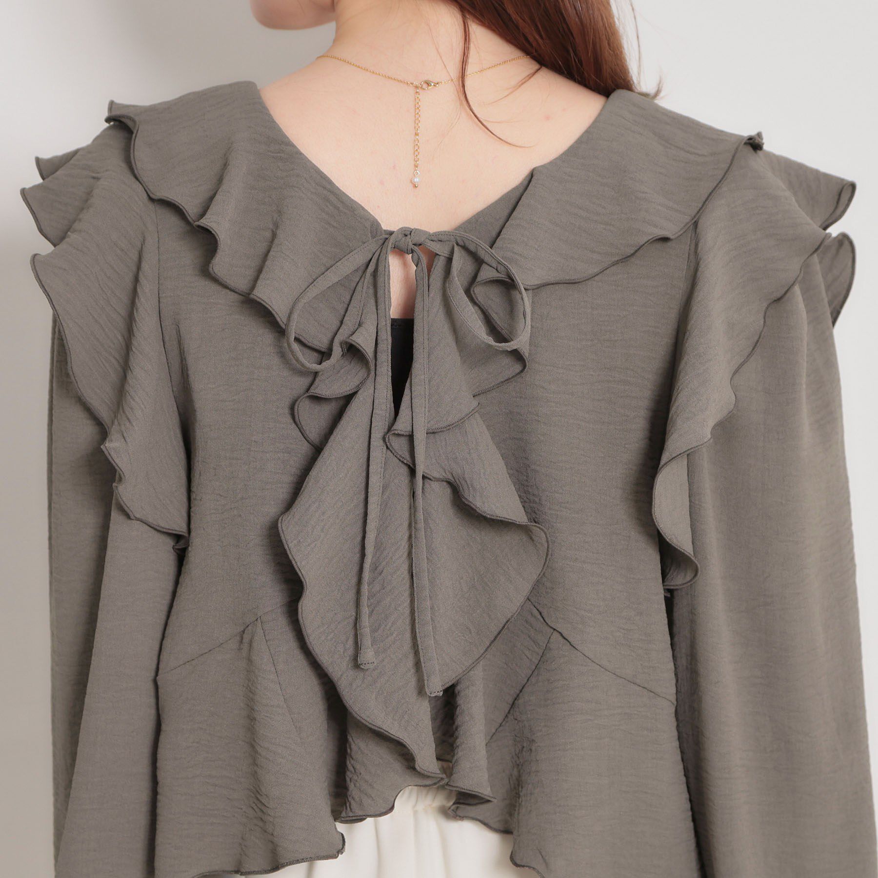 Couture broach「ラッフルショートブラウス」|シャツ・ブラウス|