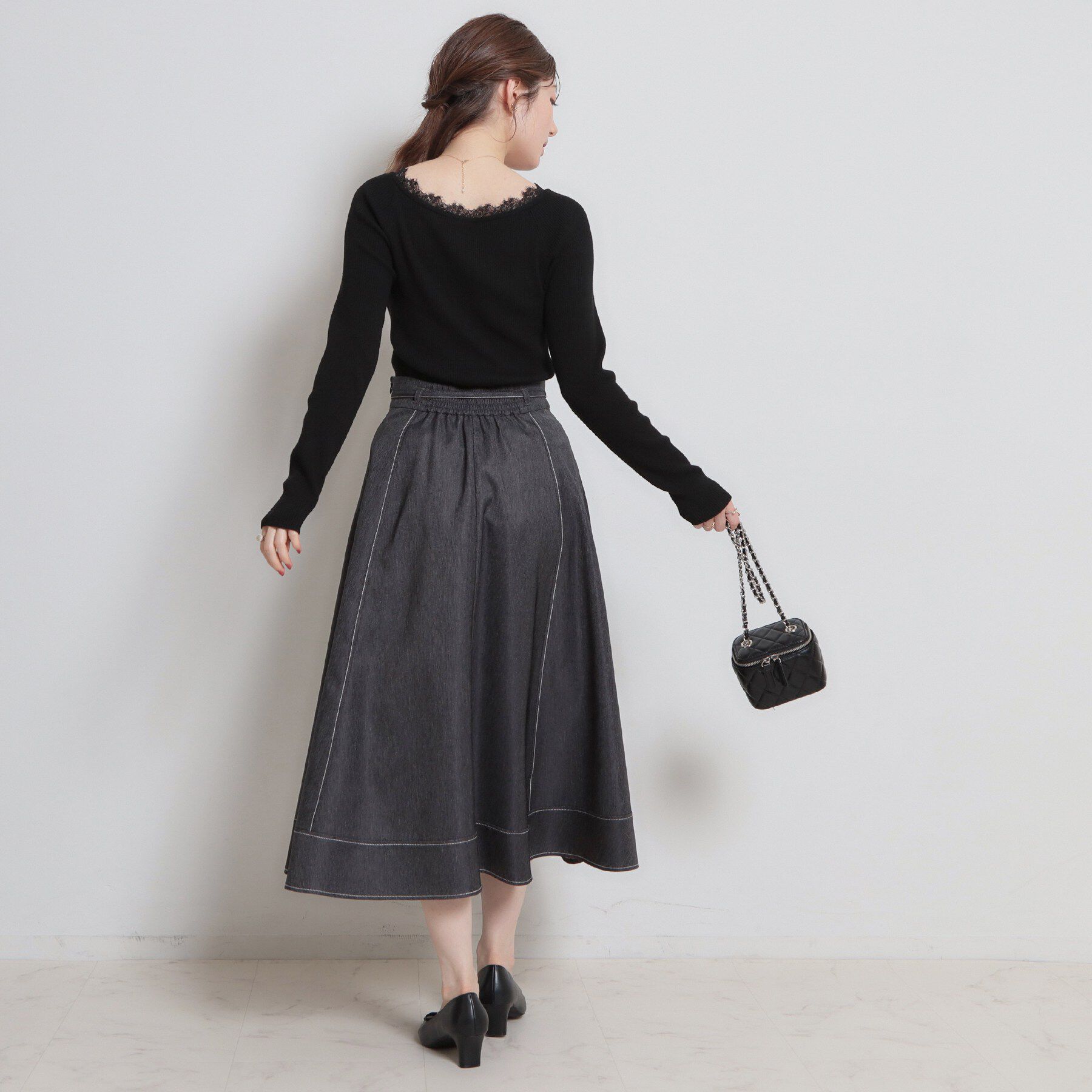 Couture broach「前後2WAY衿レースカーディガン」|カーディガン|