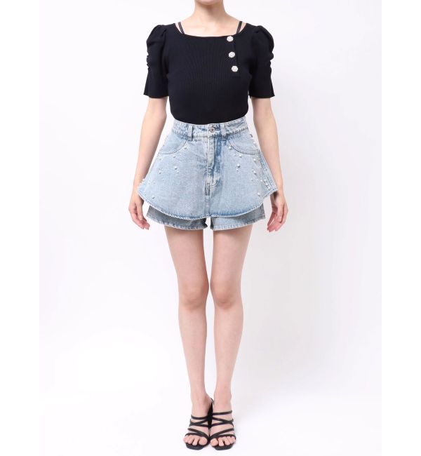 MERCURYDUO「パールデニムショートパンツ」|その他|