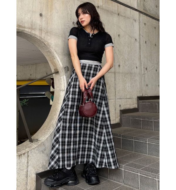 MURUA「ヘンリーネックレイヤードトップス」|Tシャツ・カットソー|