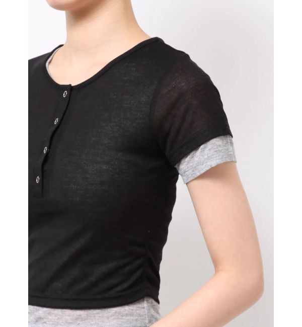 MURUA「ヘンリーネックレイヤードトップス」|Tシャツ・カットソー|
