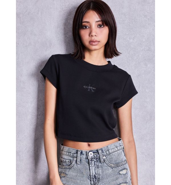 GYDA「Calvin Klein MONOLOGO BABY RIB TEE」|Tシャツ・カットソー|