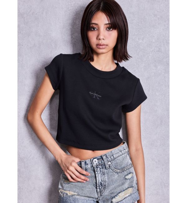 GYDA「Calvin Klein MONOLOGO BABY RIB TEE」|Tシャツ・カットソー|