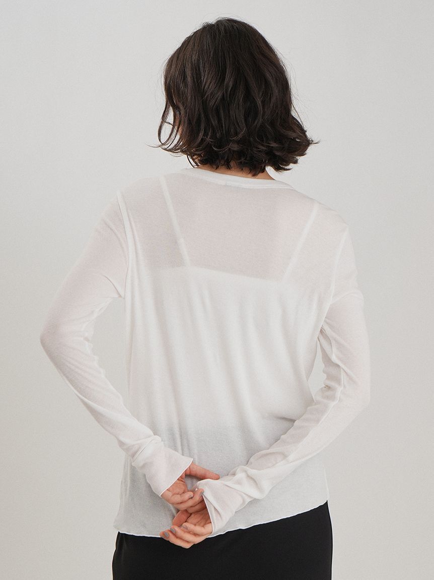 Mila Owen「強撚シアーフライスロングTシャツ」|Tシャツ・カットソー|