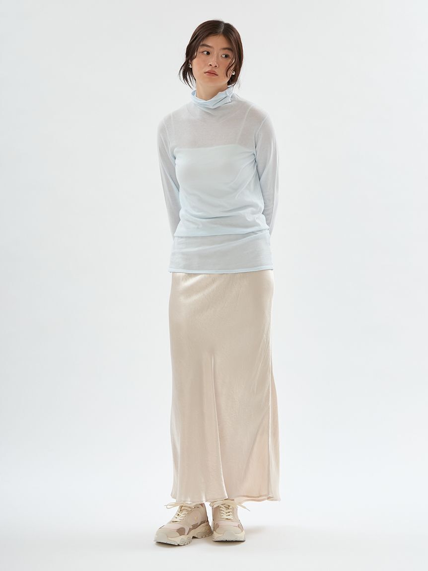 emmi atelier「オーガニックコットンハイネックニットプルオーバー」|ニット・セーター|