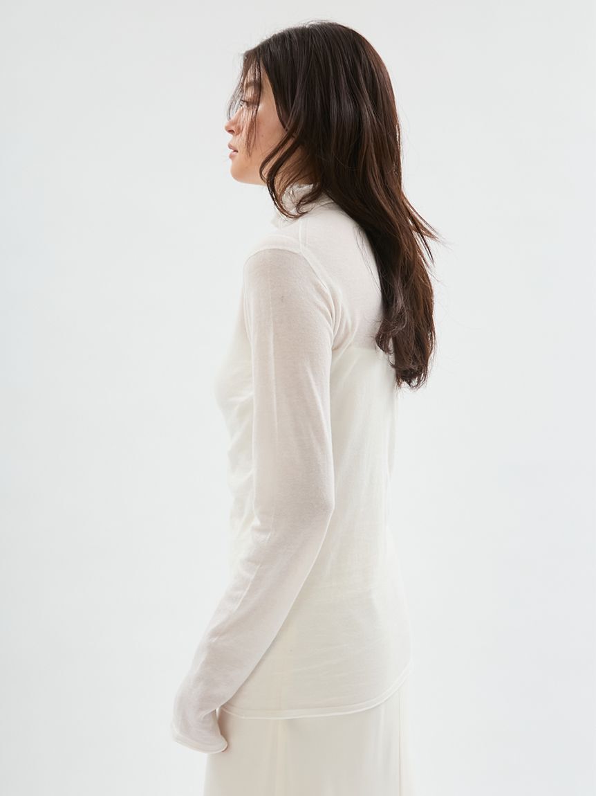 emmi atelier「オーガニックコットンハイネックニットプルオーバー」|ニット・セーター|