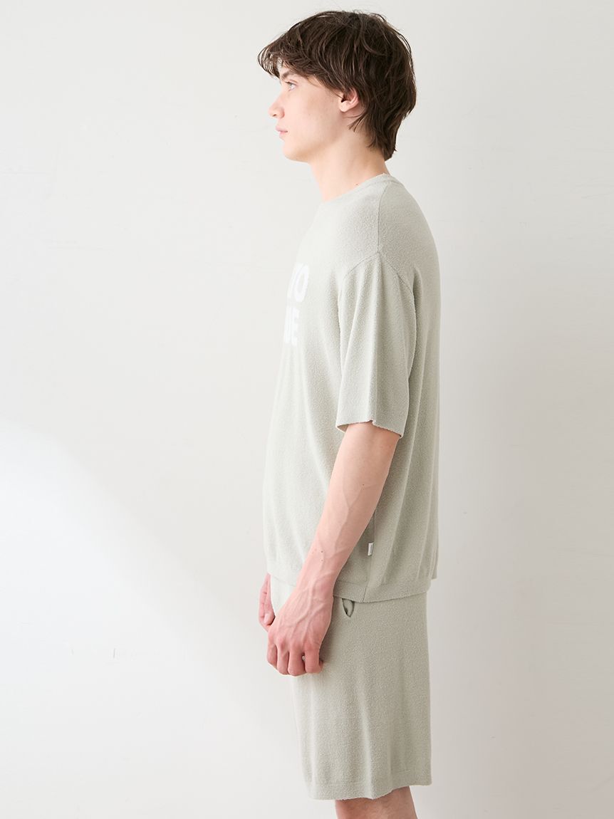 GELATO PIQUE HOMME「【HOMME】【接触冷感】【UVカット】スムーズィーliteクールロゴジャガードプルオーバー&ハーフパンツセット」|ルームウェア|
