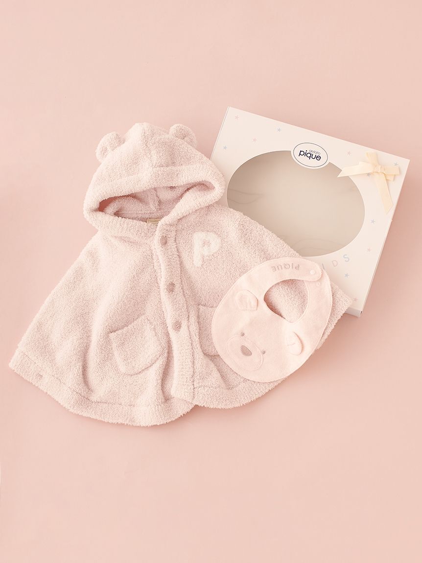 GELATO PIQUE KIDS & BABY「【ラッピング済み】【BABY】パウダーベアポンチョ&スタイセット BOX付き」|その他ベビー用品|PNK