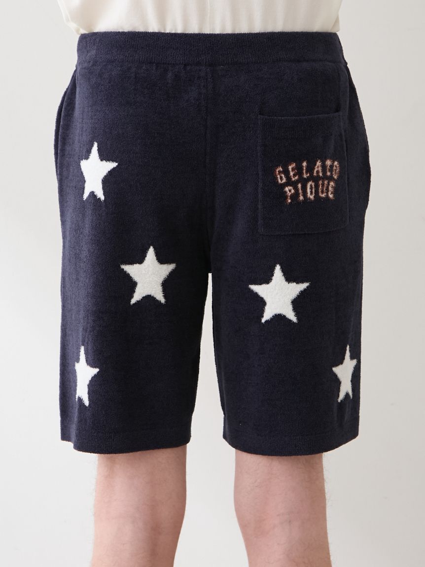 gelato pique「【UNISEX】エアリーモコカレッジスタージャガードハーフパンツ」|ルームウェア|