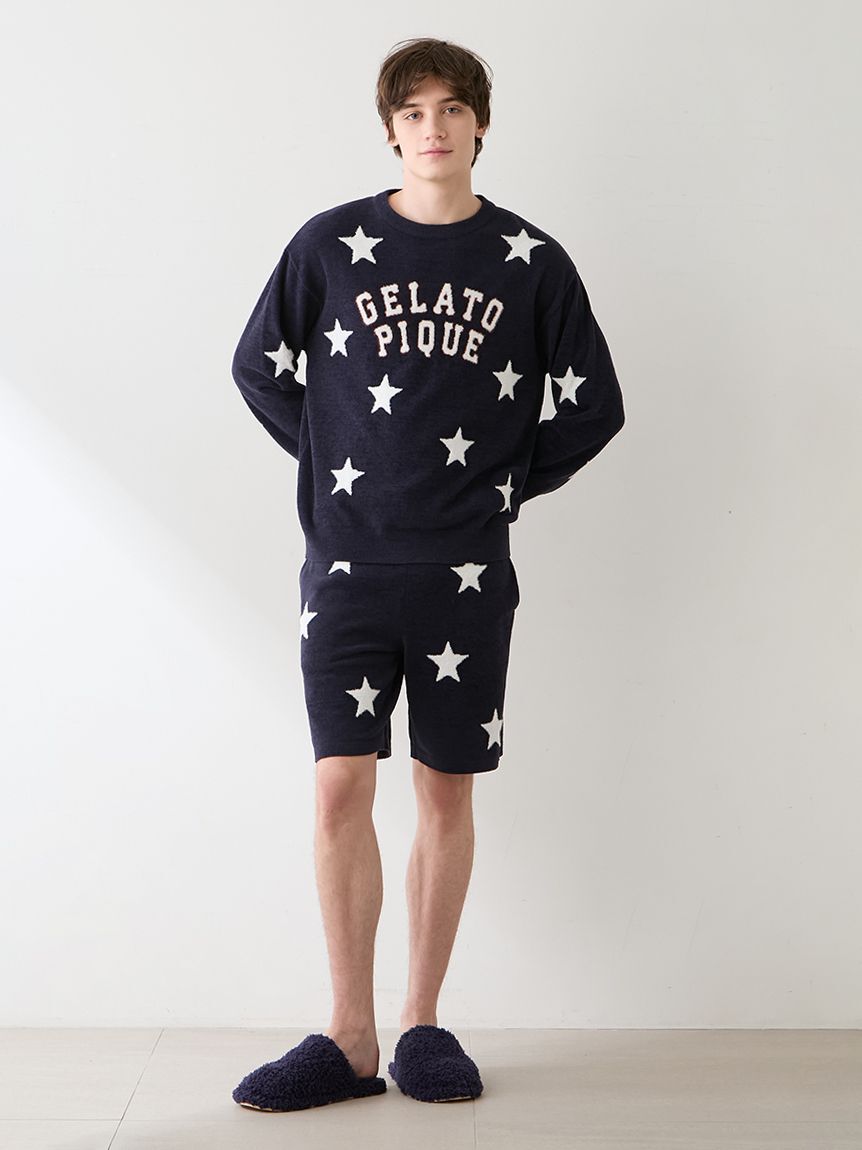 gelato pique「【UNISEX】エアリーモコカレッジスタージャガードハーフパンツ」|ルームウェア|