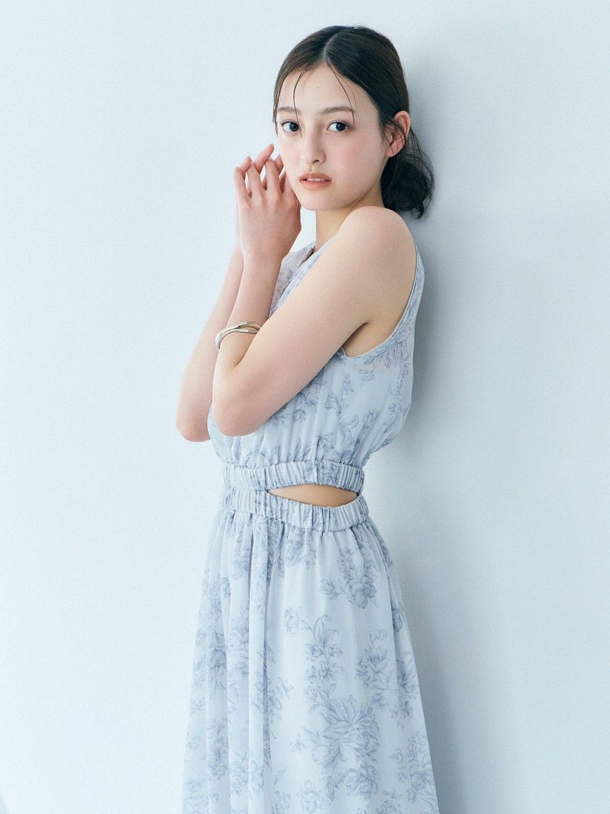 SNIDEL「【マシーンウォッシャブル】ノースリーブティアードワンピース」|ワンピース|