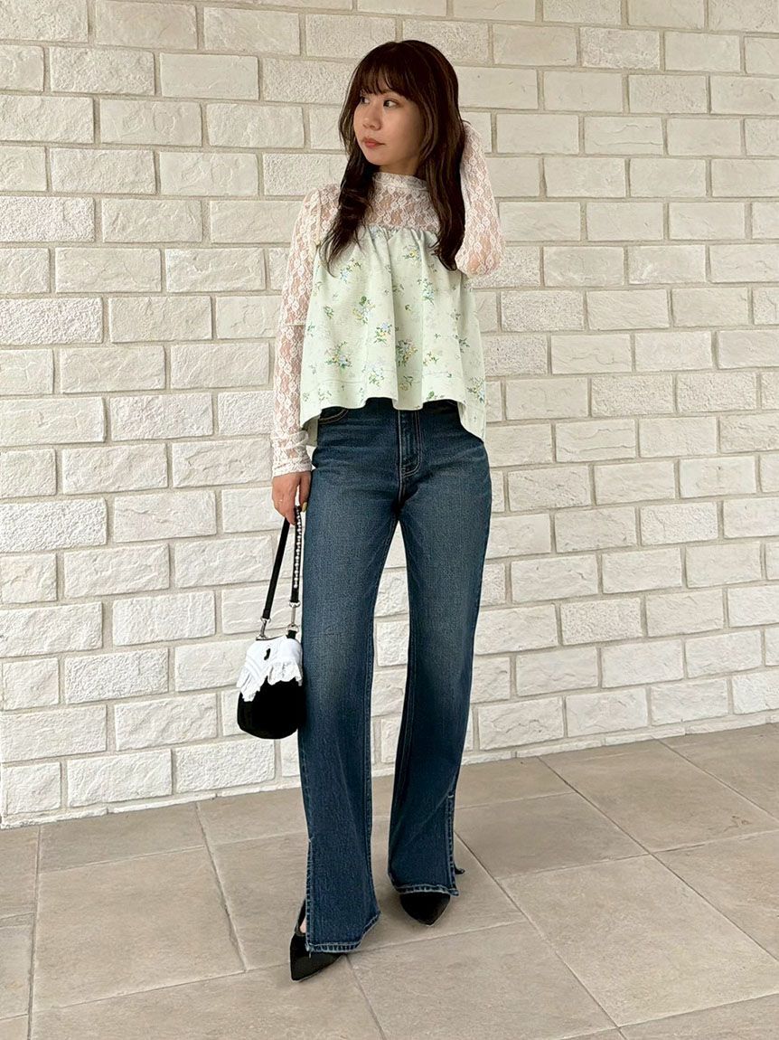 LILY BROWN「シアーベーシックカットトップス」|Tシャツ・カットソー|