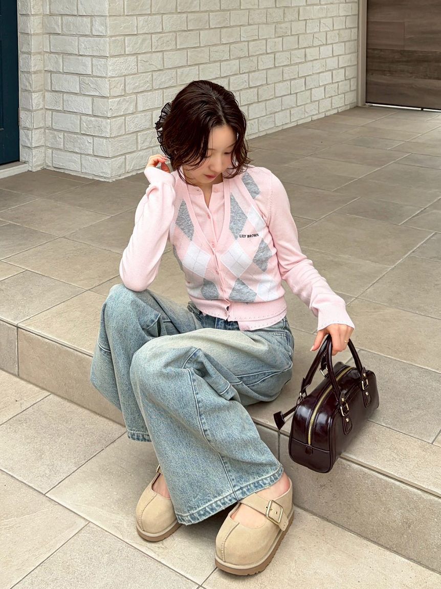 LILY BROWN「【WEB限定00サイズ】タックワイドクラシックデニムパンツ」|デニム|