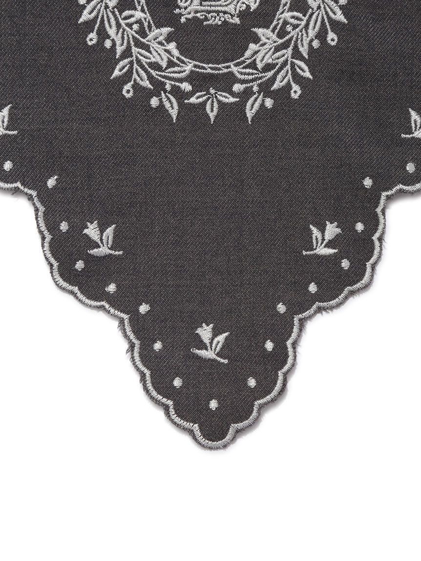LILY BROWN「クラシカルリボン刺繍スカーフ」|バンダナ・スカーフ|