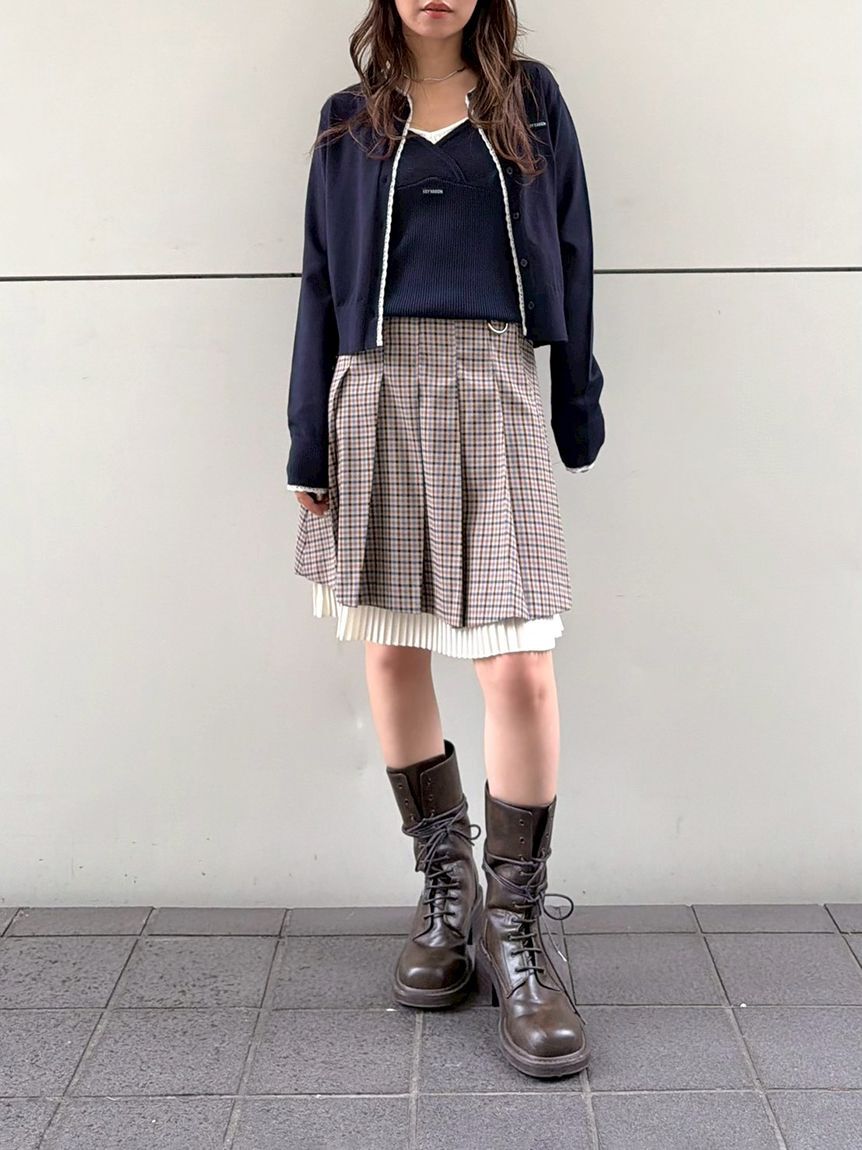 LILY BROWN「【限定カラー】スカラップトリムニットカーディガン」|カーディガン|