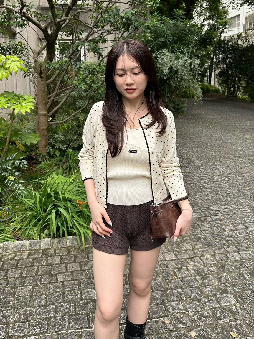 LILY BROWN「ケーブルニットショートパンツ」|その他|