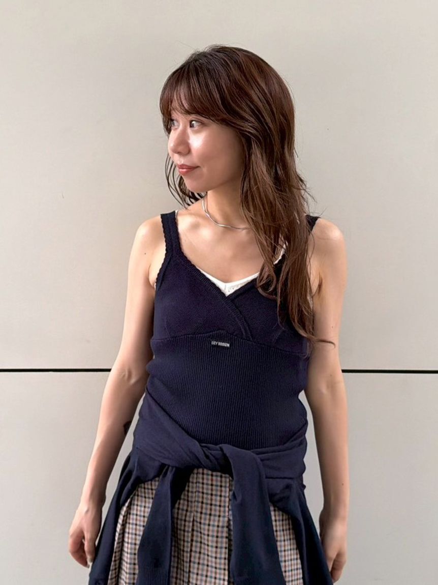LILY BROWN「【限定カラー】レイヤードニットトップス」|ニット・セーター|NVY