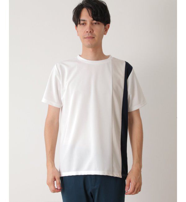 ikka「【接触冷感／吸水速乾】マルチファンクション縦切り替えT【親子おそろい】」|Tシャツ・カットソー|