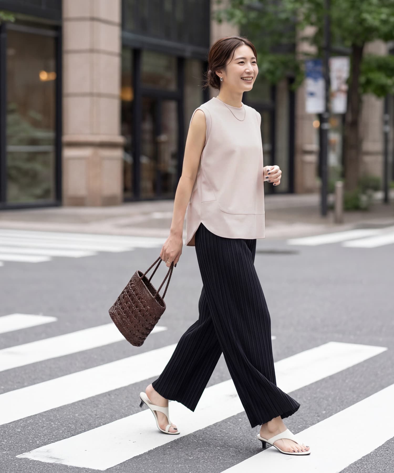 STYLE DELI「【selection】ハリ感スムースノースリトップス」|タンクトップ|