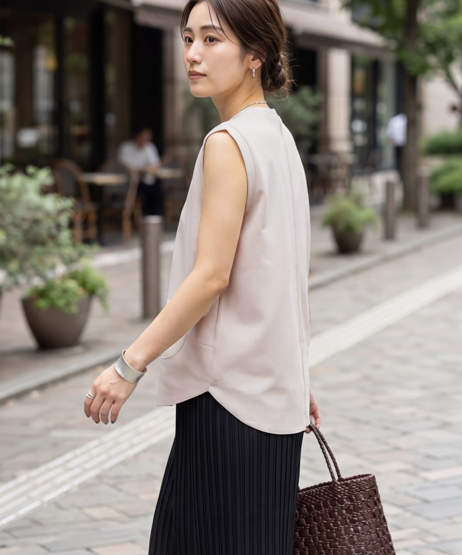 STYLE DELI「【selection】ハリ感スムースノースリトップス」|タンクトップ|