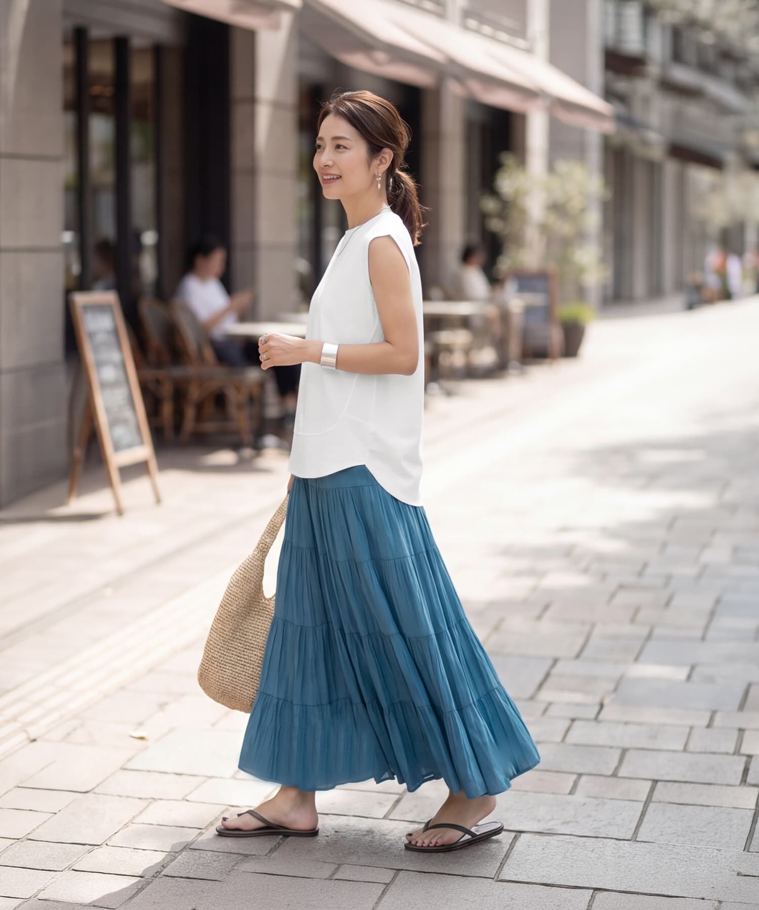 STYLE DELI「【selection】ハリ感スムースノースリトップス」|タンクトップ|