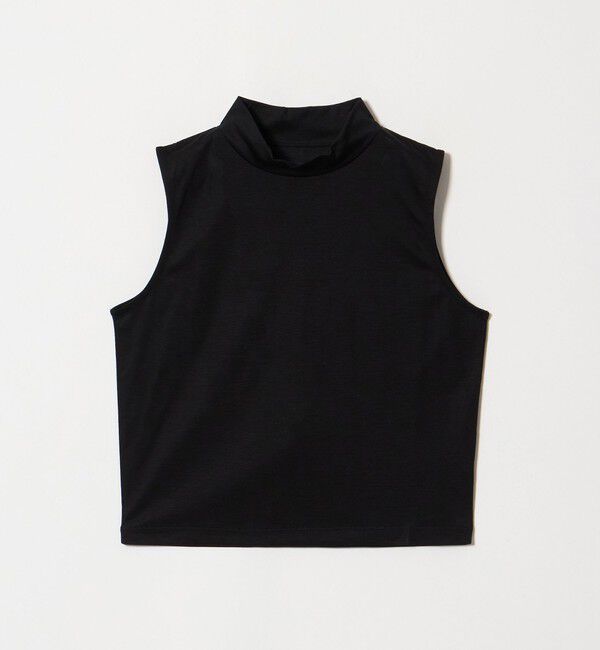 UNITED ARROWS「＜MIYAGI YUKA&times;TO UNITED ARROWS＞スタンドカラー ノースリーブ カットソー」|Tシャツ・カットソー|BLACK