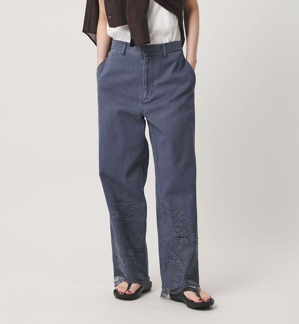 BEAUTY&YOUTH UNITED ARROWS「【別注】＜calm Line＞レース ワイドパンツ」|その他|NAVY