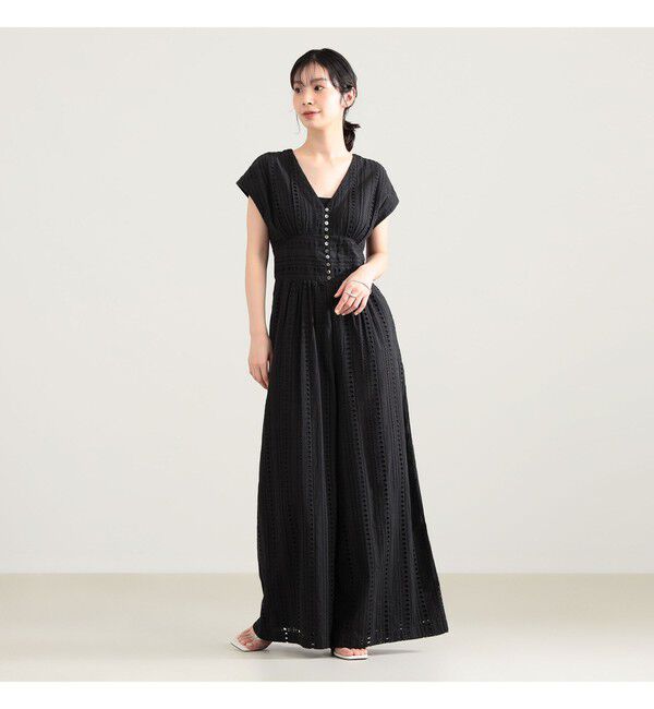Demi-Luxe BEAMS 「ne Quittez pas / ストライプ カットワーク オールインワン」|オールインワン|