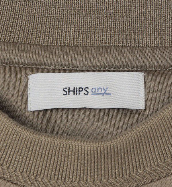 SHIPS any「SHIPS any:〈接触冷感/遮熱/UVカット〉COOL TOUCH スムース デザイン リブ セミ モックネック Tシャツ◇」|Tシャツ・カットソー|