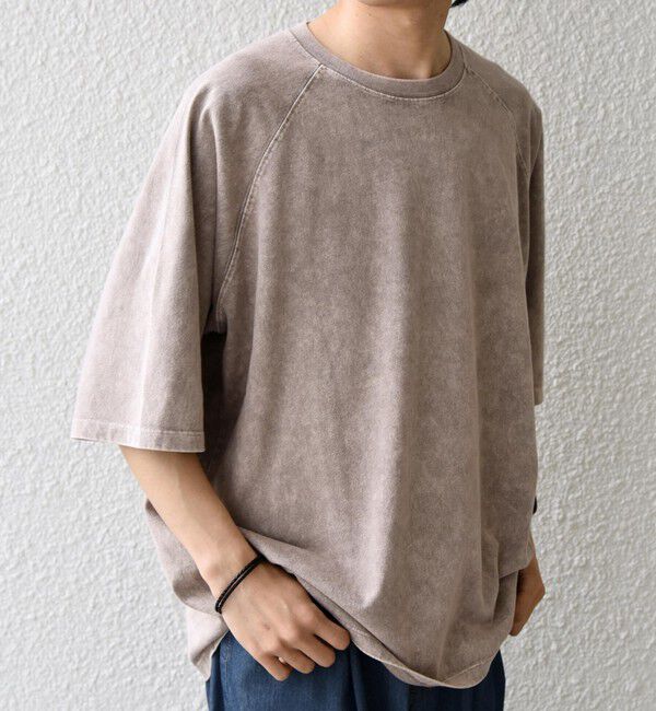 SHIPS any「【SHIPS any別注】ONEITA: ケミカルウォッシュ リラックス ラグラン Tシャツ(セットアップ対応)◇」|Tシャツ・カットソー|