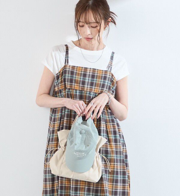 SHIPS Colors 「SHIPS Colors:〈手洗い可能〉マドラスチェック キャミ ワンピース◇」|ワンピース|ブラウン