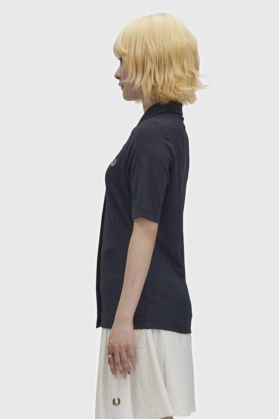 FRED PERRY 「Button Through Sheer Rib Polo Shirt／ボタンスルーシアーリブポロシャツ」|ポロシャツ|