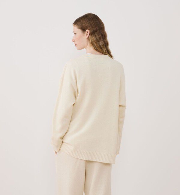 GALERIE VIE「モンゴルカシミヤケーブル クルーネックプルオーバー」|ニット・セーター|