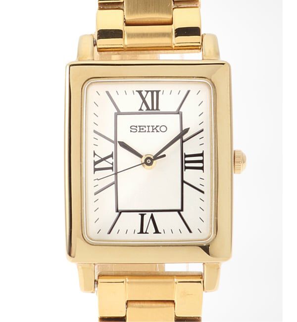 お値下げ　SEIKO× HIROB スクエア腕時計　超美品 SEIKO Exclusive Spick＆Span x HIROB Yellow gold 別注（HIROB