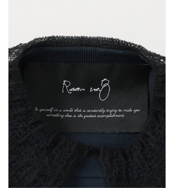 VERMEIL par iena「Room no.8 BLACK ルームエイト ブラック Needleレースカラーニット BR8KN-287」|ニット・セーター|