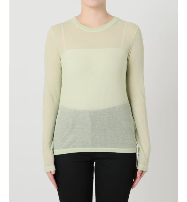 IENA LA BOUCLE「《追加》IENA LA BOUCLE 水撚りガスフライスクルーロングTシャツ」|Tシャツ・カットソー|