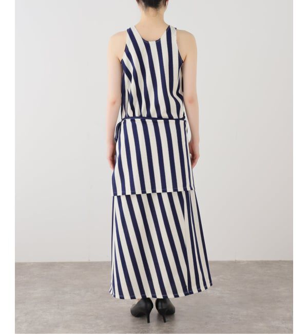 IENA LA BOUCLE「CURRENTAGE カレンテージ stripe ワンピース A2561UA 414」|ワンピース|