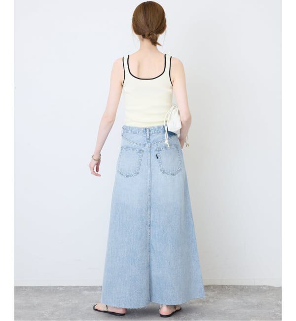SLOBE IENA「《シリーズあり/予約》LE DENIM RADIAL FLAREデニムスカート」|スカート|