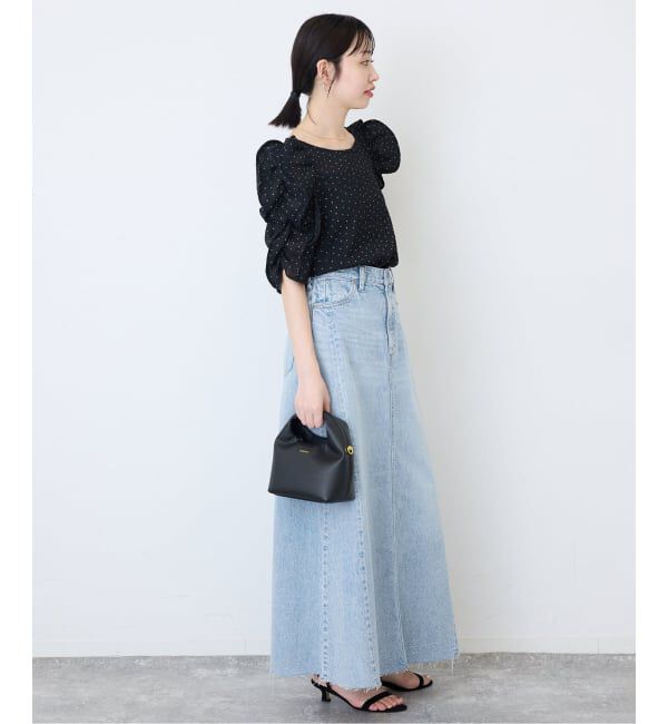 SLOBE IENA「《シリーズあり/予約》LE DENIM RADIAL FLAREデニムスカート」|スカート|