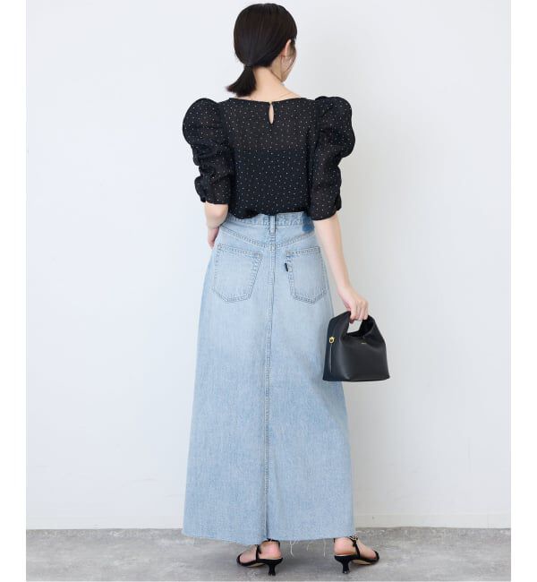 SLOBE IENA「《シリーズあり/予約》LE DENIM RADIAL FLAREデニムスカート」|スカート|