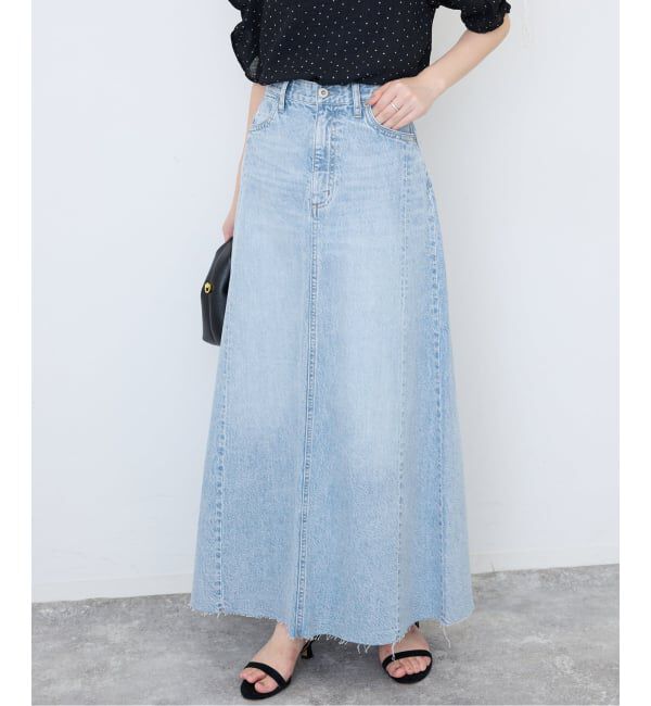 SLOBE IENA「《シリーズあり/予約》LE DENIM RADIAL FLAREデニムスカート」|スカート|