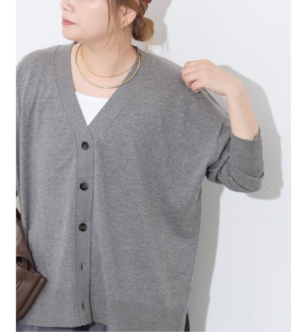 JOURNAL STANDARD「《予約》ウォッシャブルコットンシルクミックスVネックカーディガン」|カーディガン|