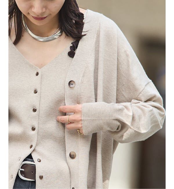 JOURNAL STANDARD「《予約》ウォッシャブルコットンシルクミックスVネックカーディガン」|カーディガン|
