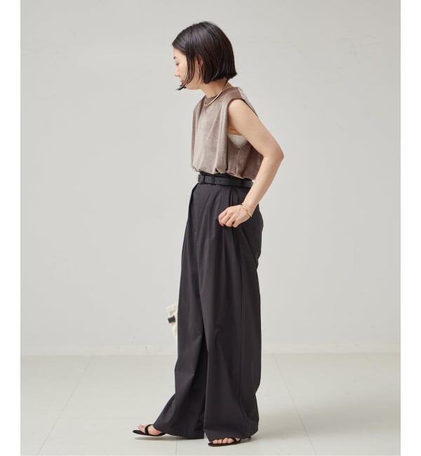 journal standard L'essage「《追加/接触冷感》クールタッチベロアタックノースリーブ」|Tシャツ・カットソー|