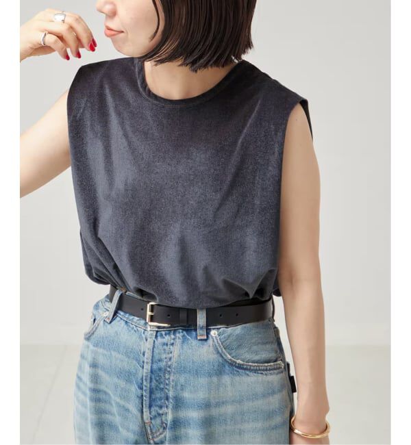 journal standard L'essage「《追加/接触冷感》クールタッチベロアタックノースリーブ」|Tシャツ・カットソー|