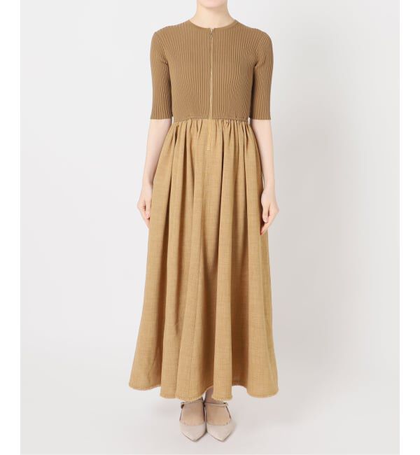 NOBLE「【洗える】フロントジップドッキングワンピース」|ワンピース|