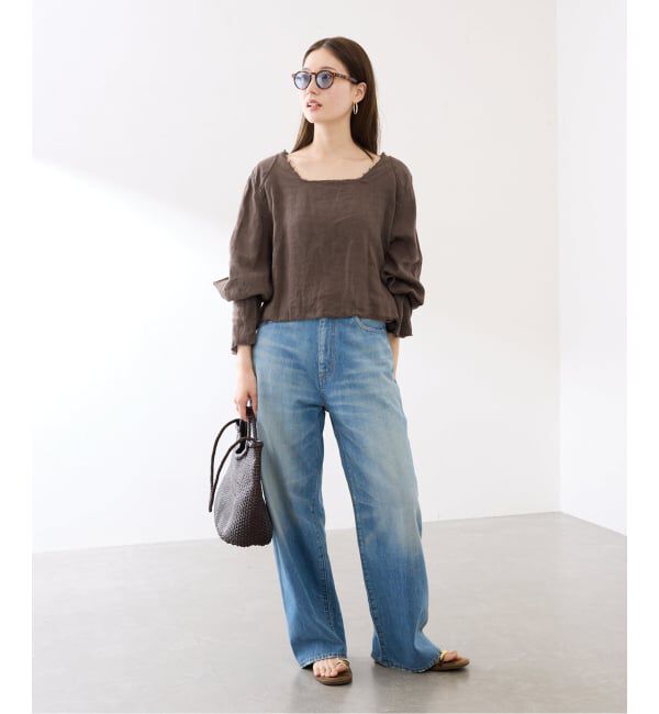 FRAMeWORK「JANE SMITH garment dye linen square nec」|シャツ・ブラウス|